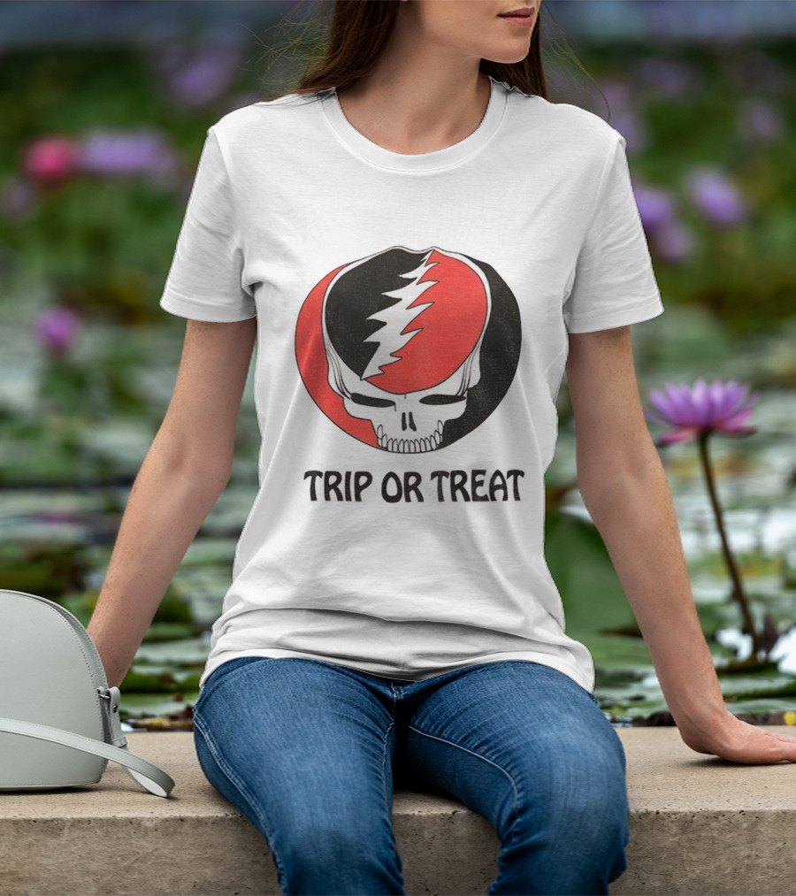 Grateful Dead Skull Trip Or Treat Halloween T-Shirt