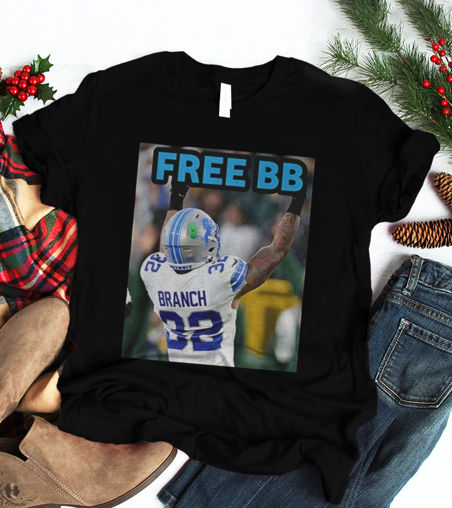 Free BB Brian Branch 32 Detroit Lions Football Fan Gear T-Shirt
