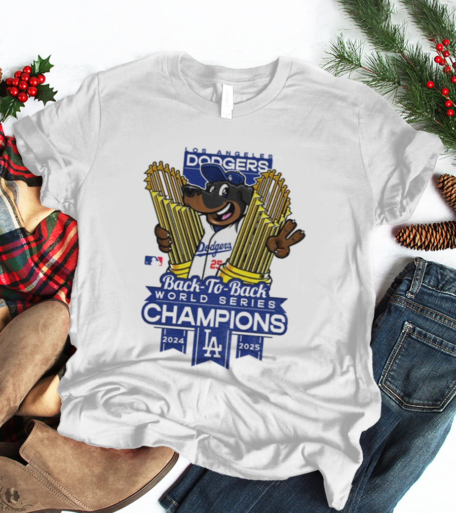Los Angeles Dodgers Back-to-Back World Series Champions 2024-2025 T-Shirt
