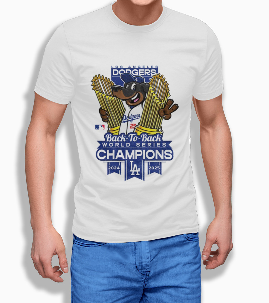 Los Angeles Dodgers Back-to-Back World Series Champions 2024-2025 T-Shirt