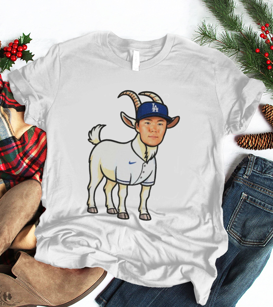 Los Angeles Dodgers Yoshinobu Yamamoto Goat MVP LA Cap T-Shirt