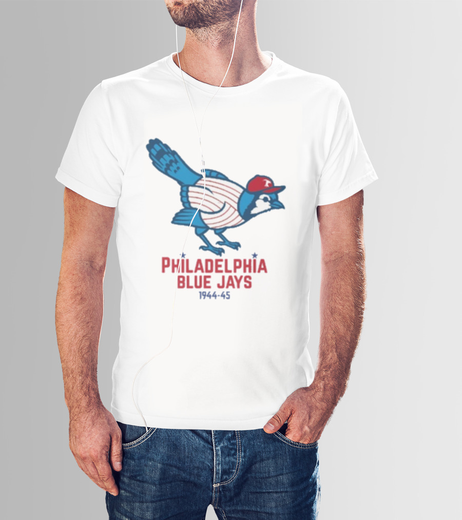 Philadelphia Blue Jays 1944-1945 Mascot Collaboration Phillies Blue Jays T-Shirt
