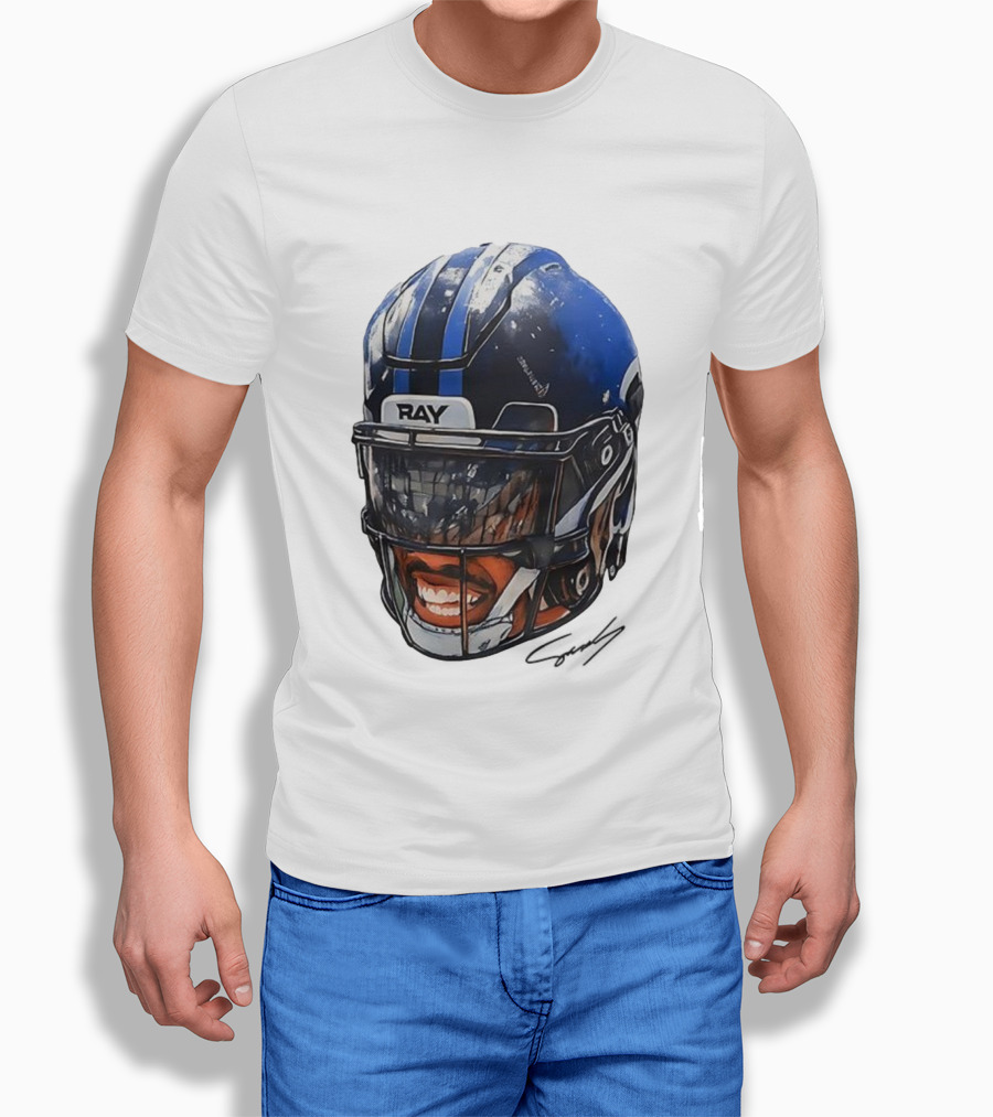 Zay Flowers Big Face Helmet Ravens Football T-Shirt