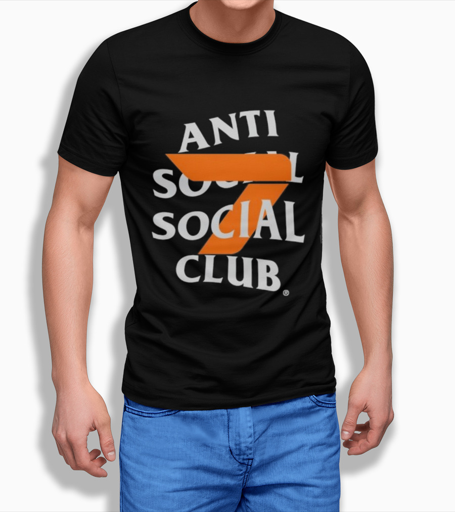 Anti Social Social Club 7 Orange Bold Style T-Shirt
