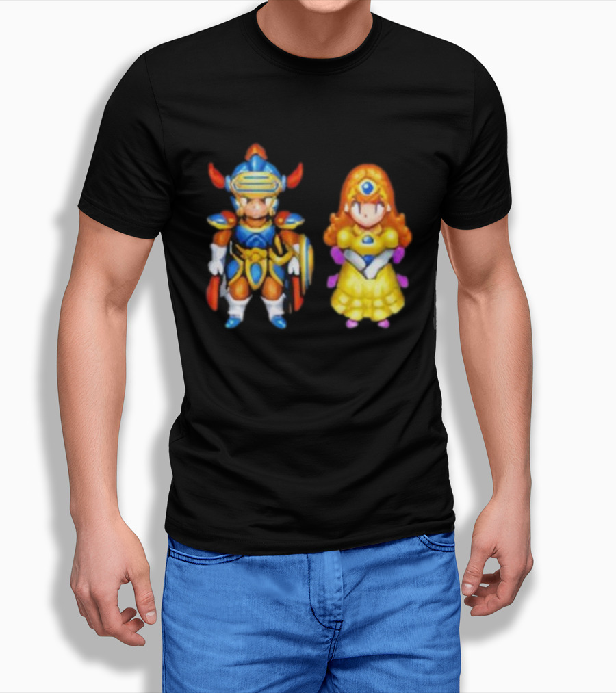 Dragon Quest I & II HD-2D Remake Hero And Princess Character Graphics T-Shirt