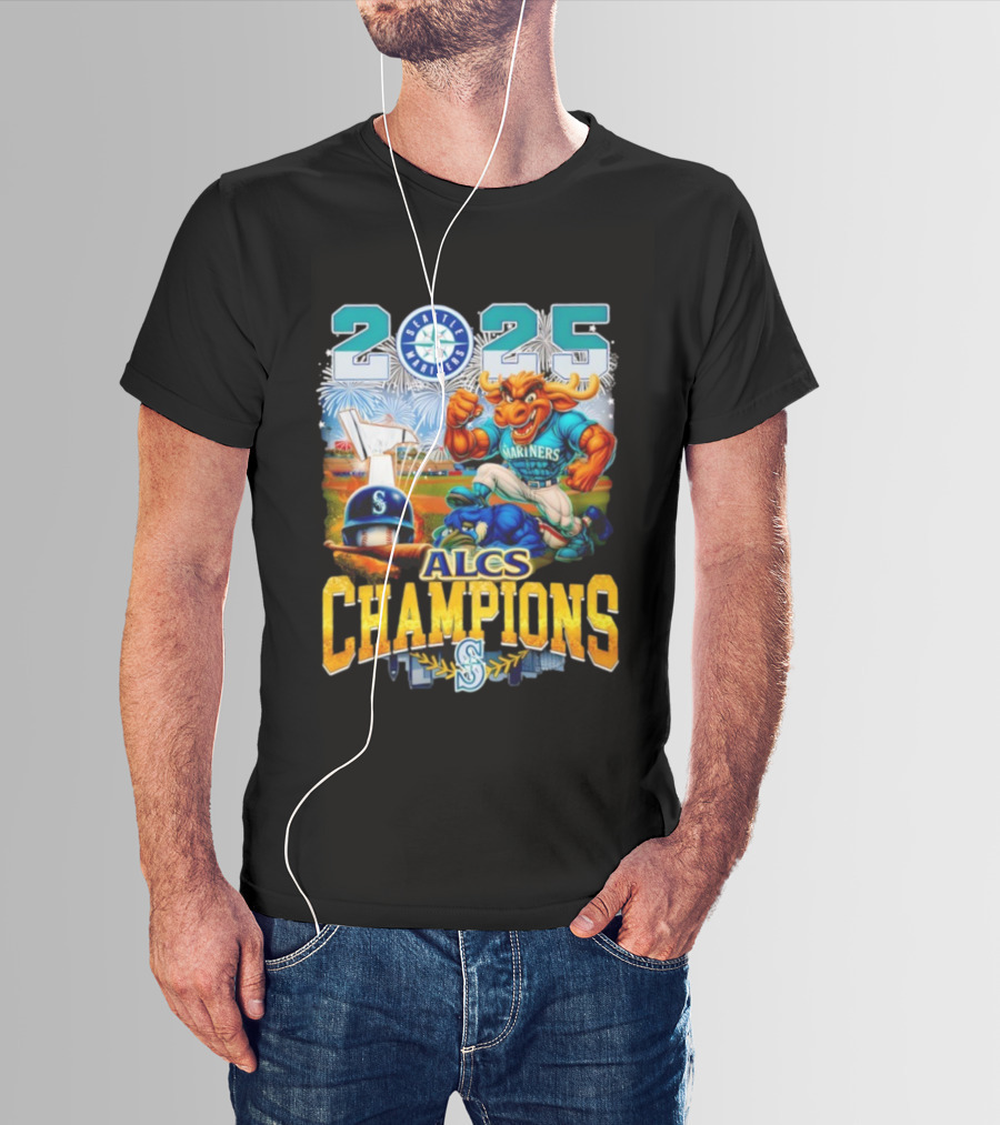 Seattle Mariners 2025 ALCS Champions American League Series MLB Mascot T-Shirt