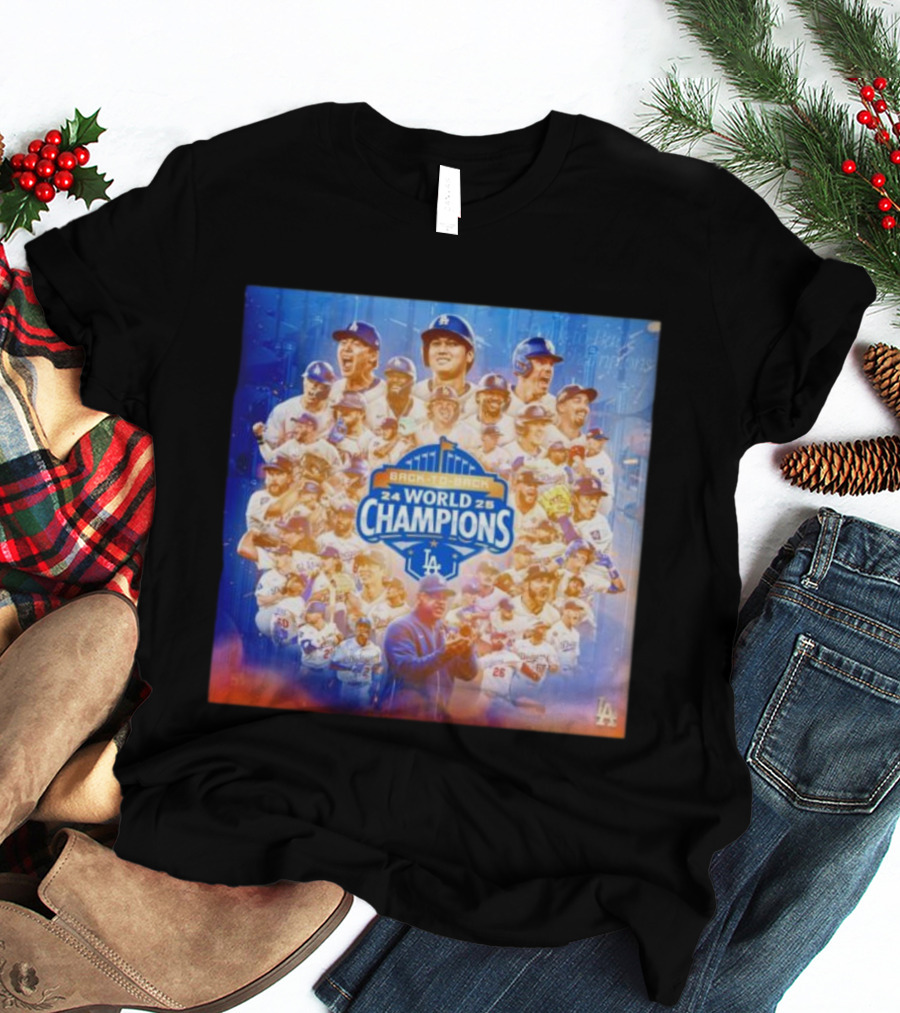 Back-To-Back 2024 2025 World Champions LA Dodgers T-Shirt