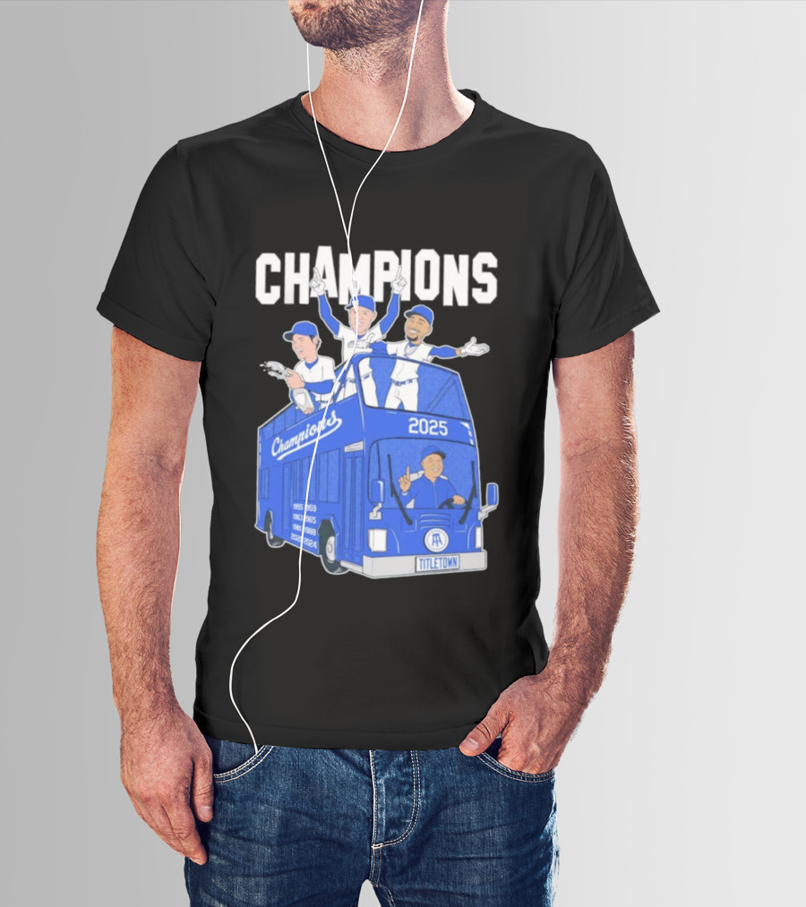 Los Angeles Dodgers Champions 2025 Yoshinobu Yamamoto Shohei Ohtani Mookie Betts Titletown T-Shirt