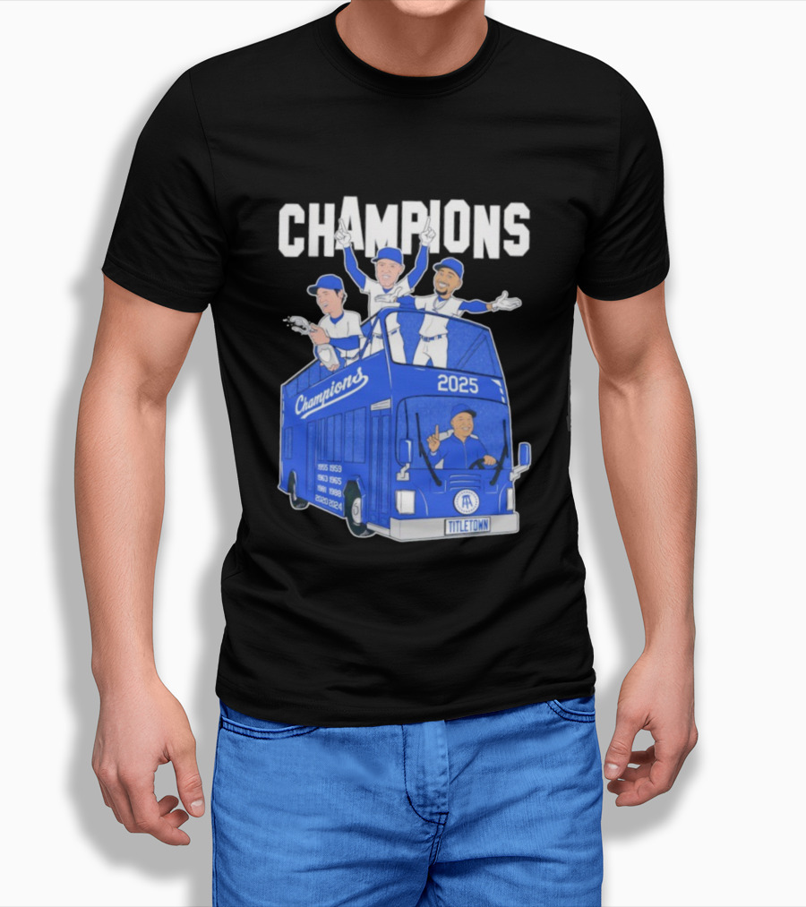 Los Angeles Dodgers Champions 2025 Yoshinobu Yamamoto Shohei Ohtani Mookie Betts Titletown T-Shirt