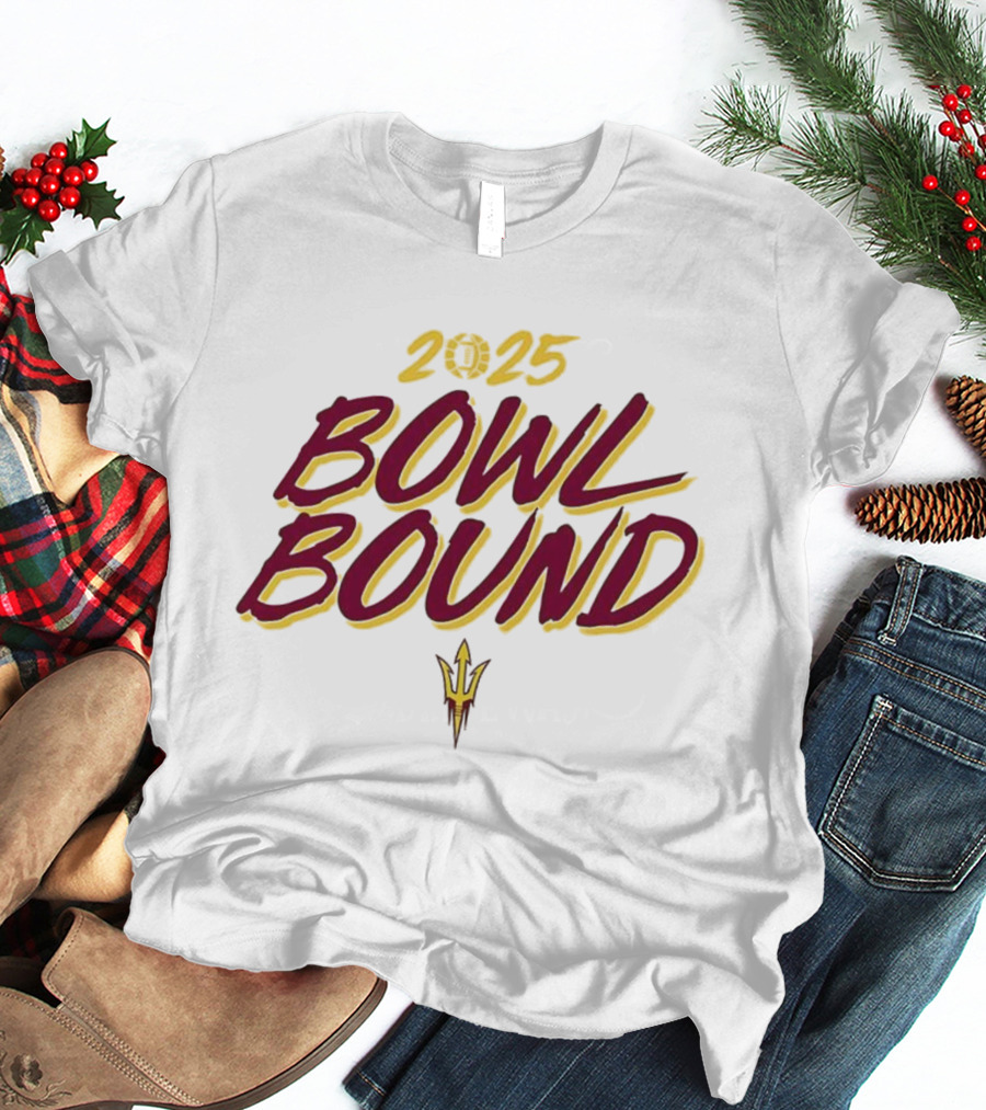 Arizona State Sun Devils 2025 Bowl Bound Football Team Victory T-Shirt