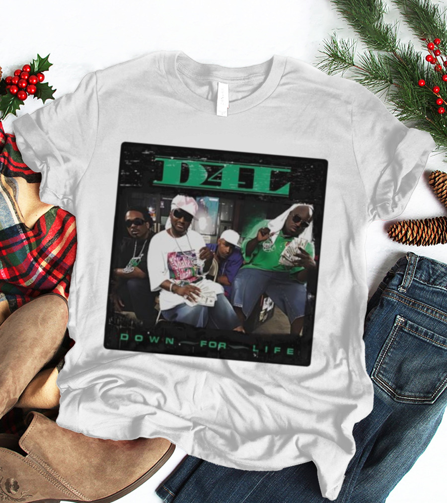 D4L Down For Life Album Cover Crew With Money And Bling T-Shirt