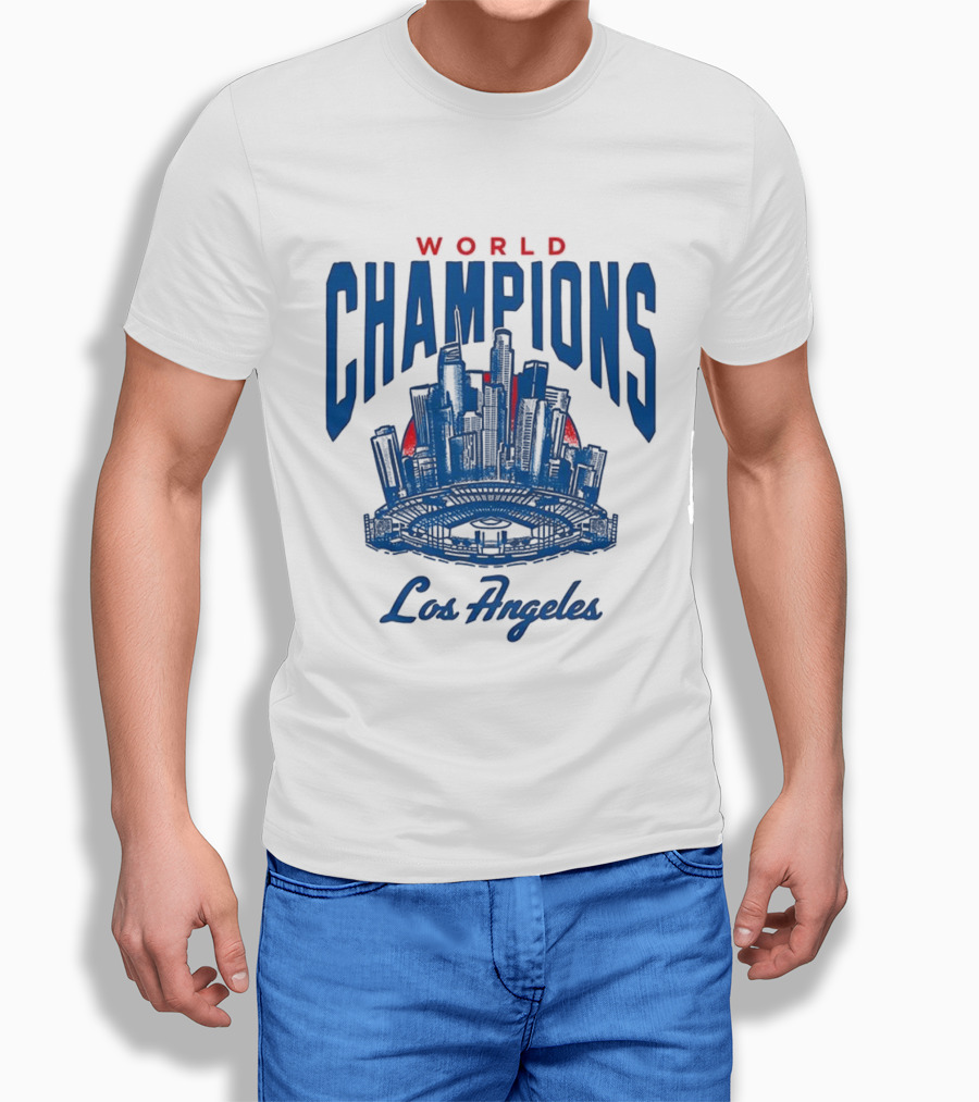 World Champions Los Angeles Dodgers Skyline 2025 T-Shirt