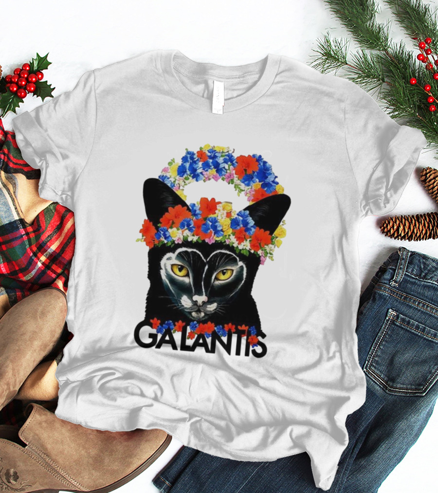 Midsommer Galantis Cat Floral Festival Headpiece T-Shirt