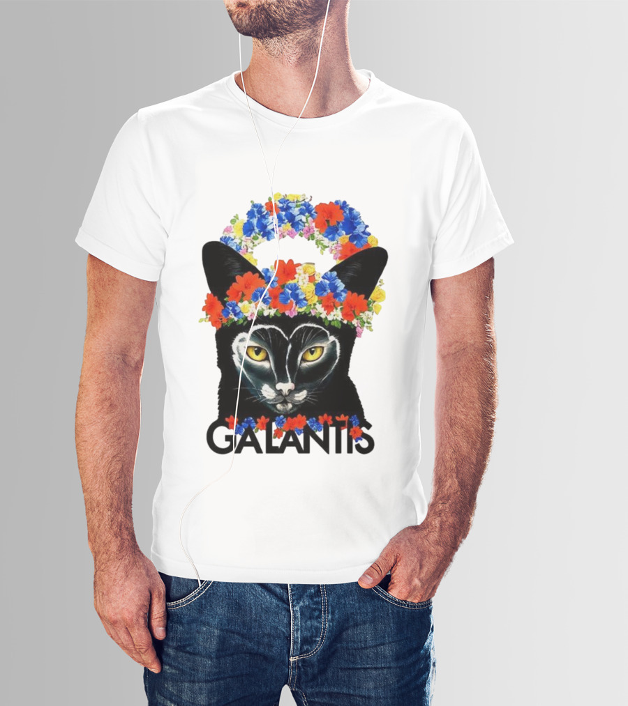 Midsommer Galantis Cat Floral Festival Headpiece T-Shirt