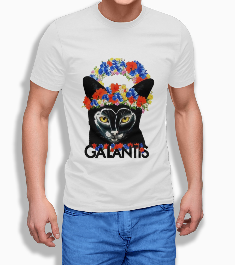 Midsommer Galantis Cat Floral Festival Headpiece T-Shirt