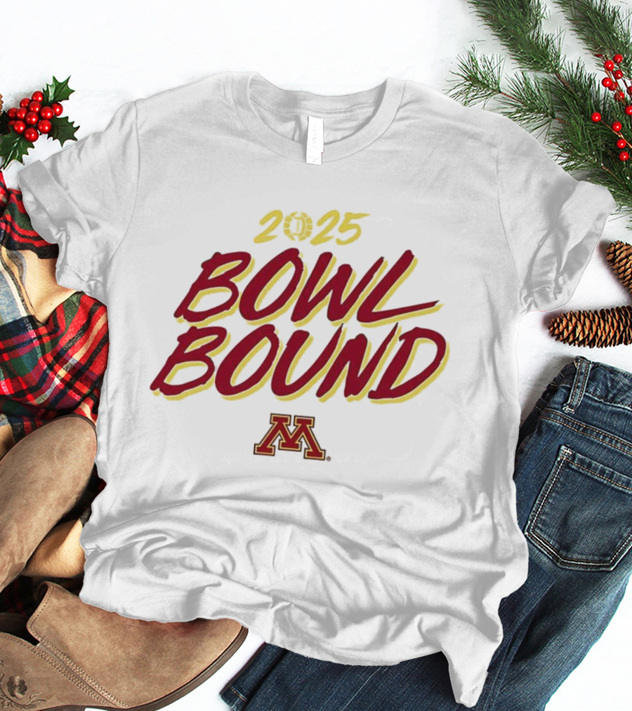 Minnesota Golden Gophers 2025 Bowl Bound Football T-Shirt