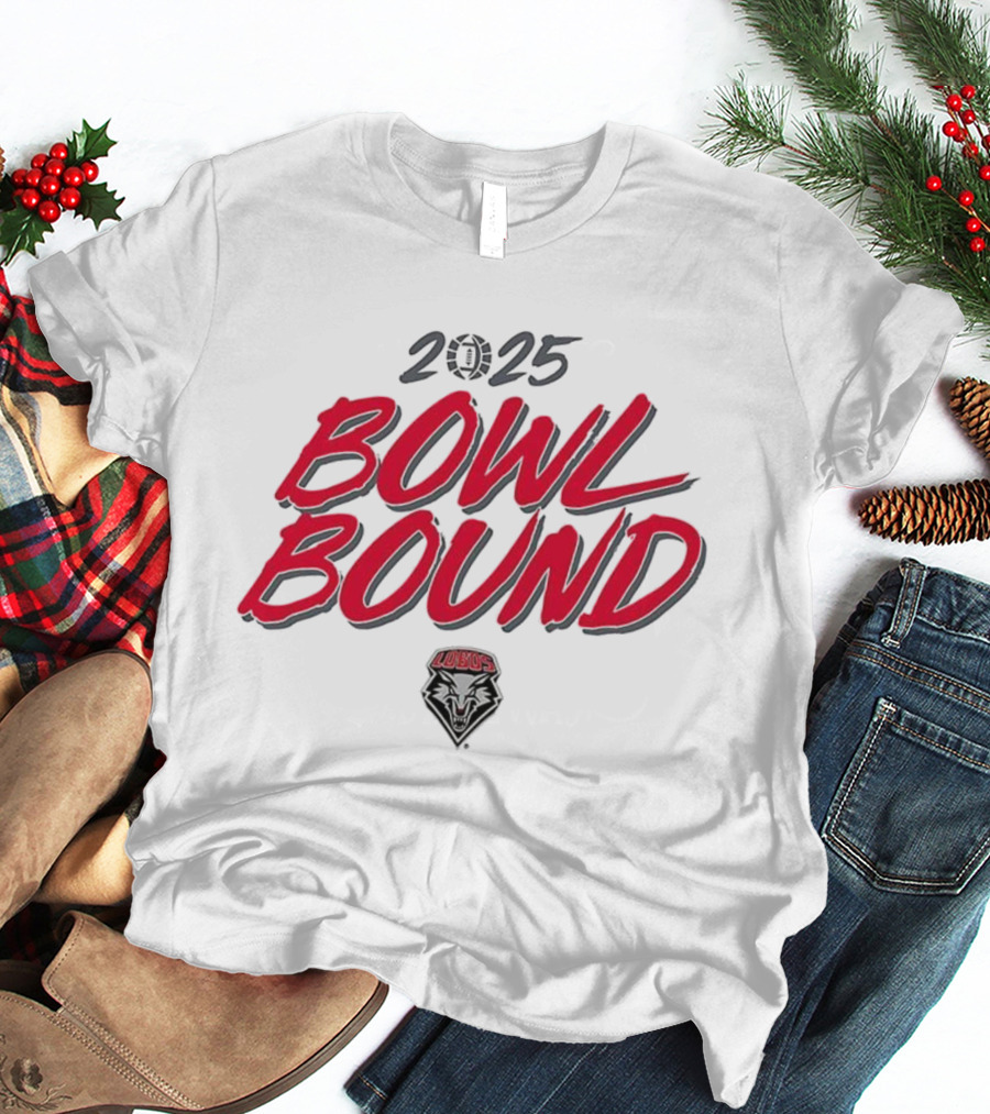 2025 Bowl Bound New Mexico Lobos Football T-Shirt