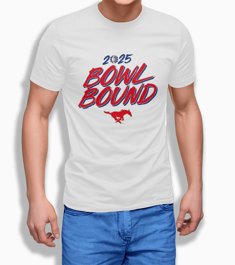 SMU Mustangs 2025 Bowl Bound Football Team Spirit T-Shirt