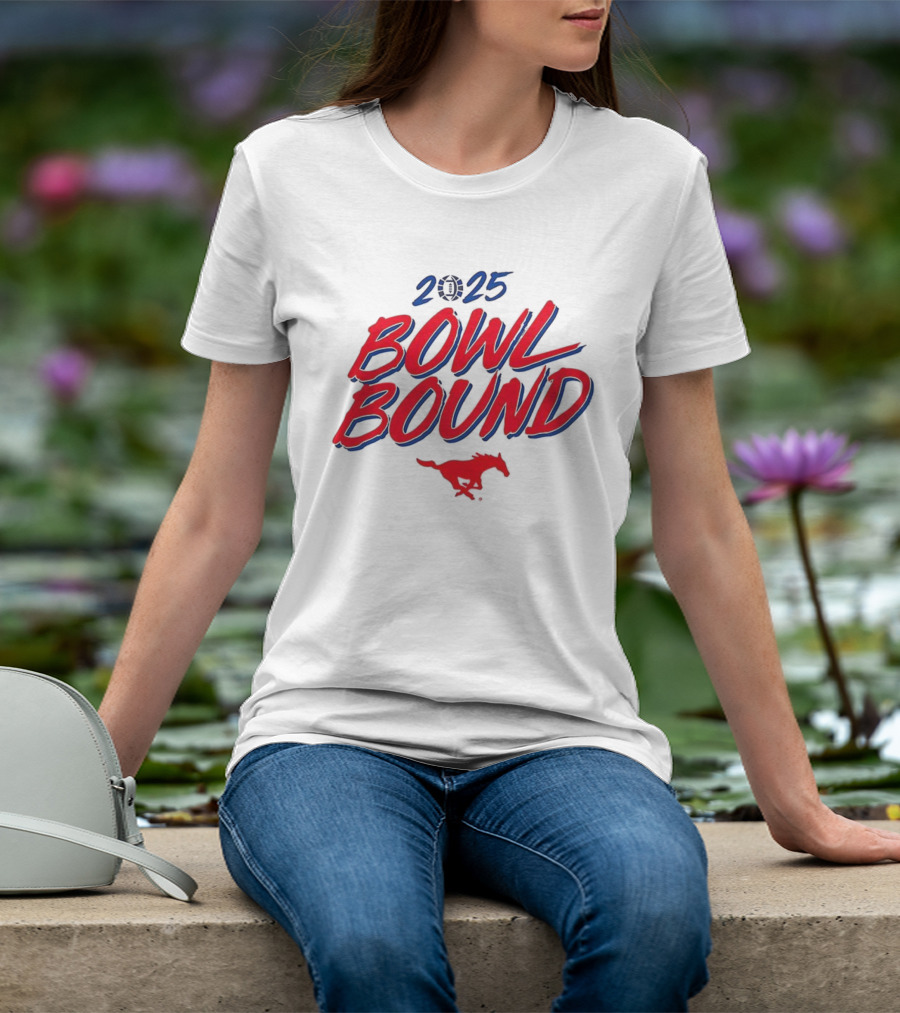SMU Mustangs 2025 Bowl Bound Football Team Spirit T-Shirt