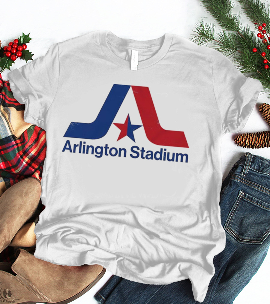 Texas Rangers Arlington Stadium Vintage Star Emblem T-Shirt
