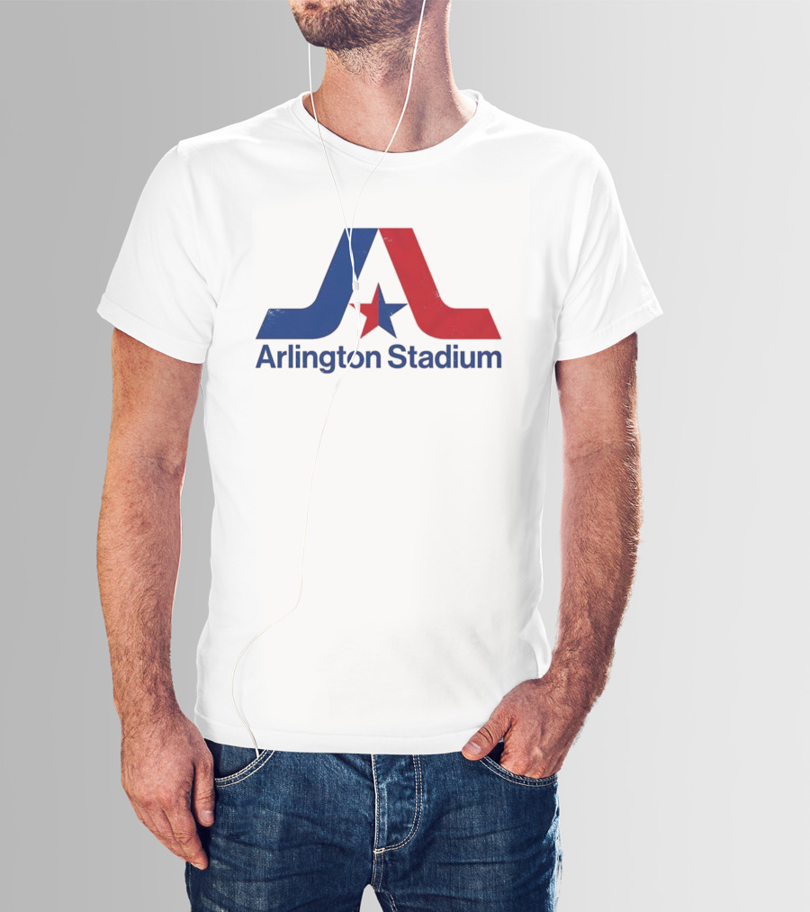 Texas Rangers Arlington Stadium Vintage Star Emblem T-Shirt