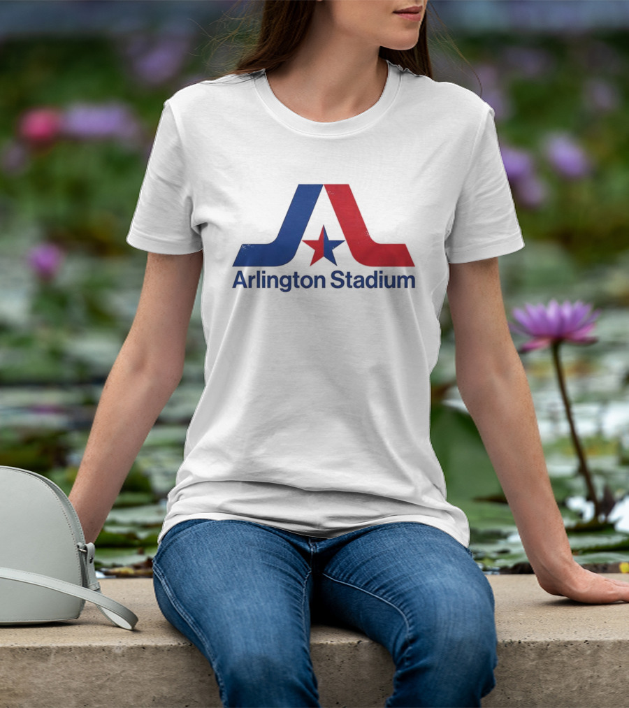 Texas Rangers Arlington Stadium Vintage Star Emblem T-Shirt