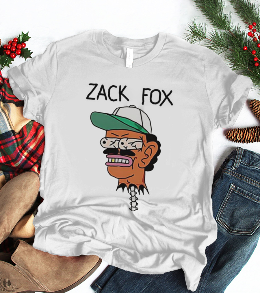Zack Fox Bug-Eyed Head With Cap And Spinal Detail T-Shirt