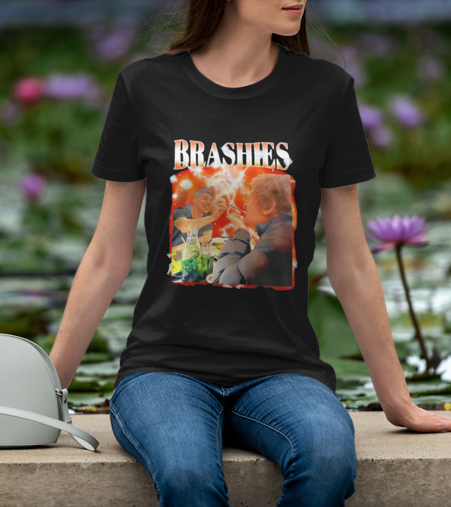 Brashies Two Man Eating With Chopsticks T-Shirt