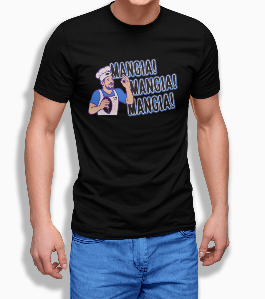Mangia Mangia Mangia Chef Number 17 Player Football Buffalo T-Shirt