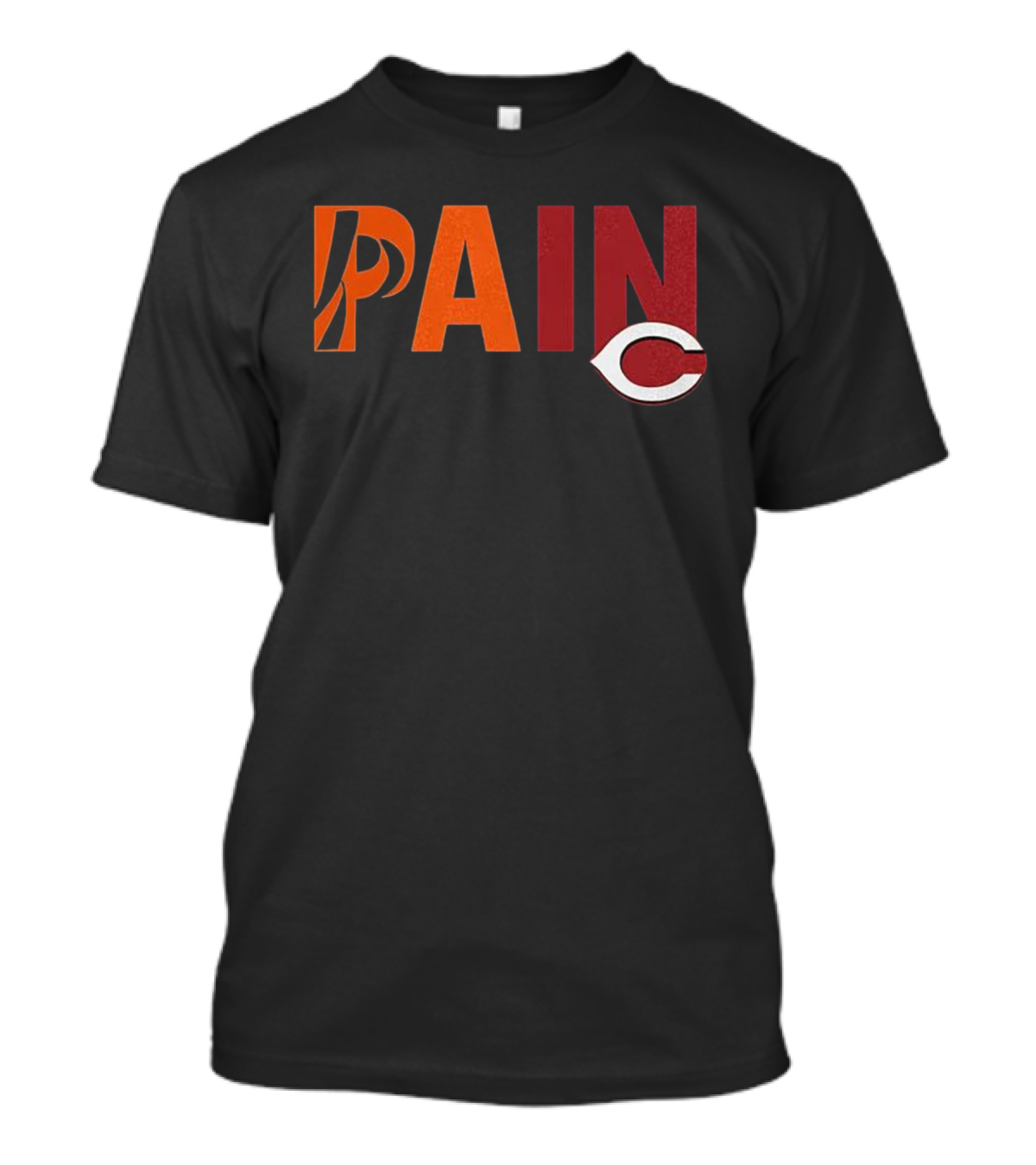 PAIN Cincinnati Reds Chicago Bears Collaboration T-Shirt