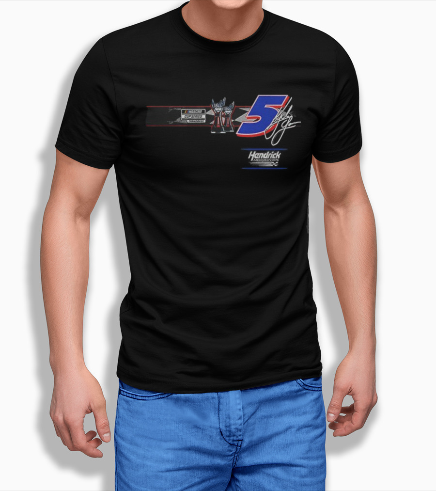 Kyle Larson Hendrick Motorsports NASCAR Cup Series Champion Two-Time Number 5 Car Signature T-Shirt