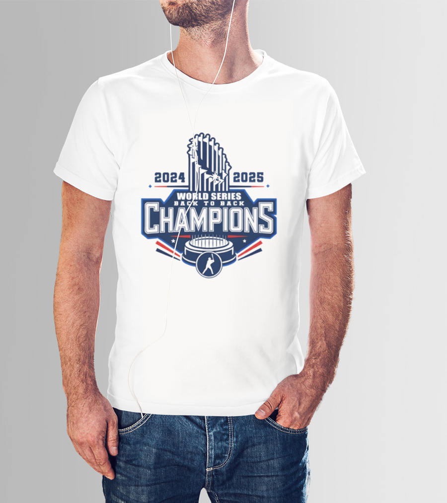 Los Angeles Dodgers World Series Back To Back 2024 2025 Champions MLB T-Shirt