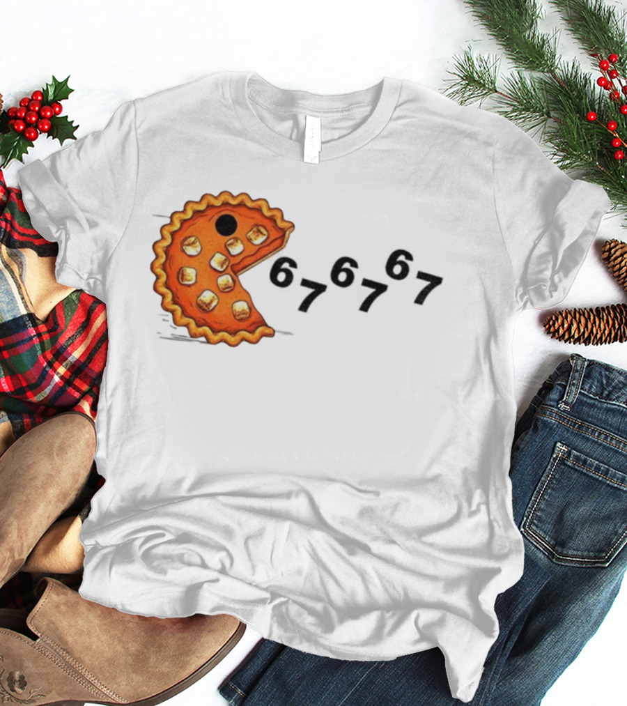 Pacman Pumpkin Pie Eating Ghosts Happy Fall Meme 67 T-Shirt
