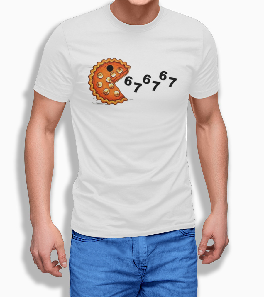 Pacman Pumpkin Pie Eating Ghosts Happy Fall Meme 67 T-Shirt