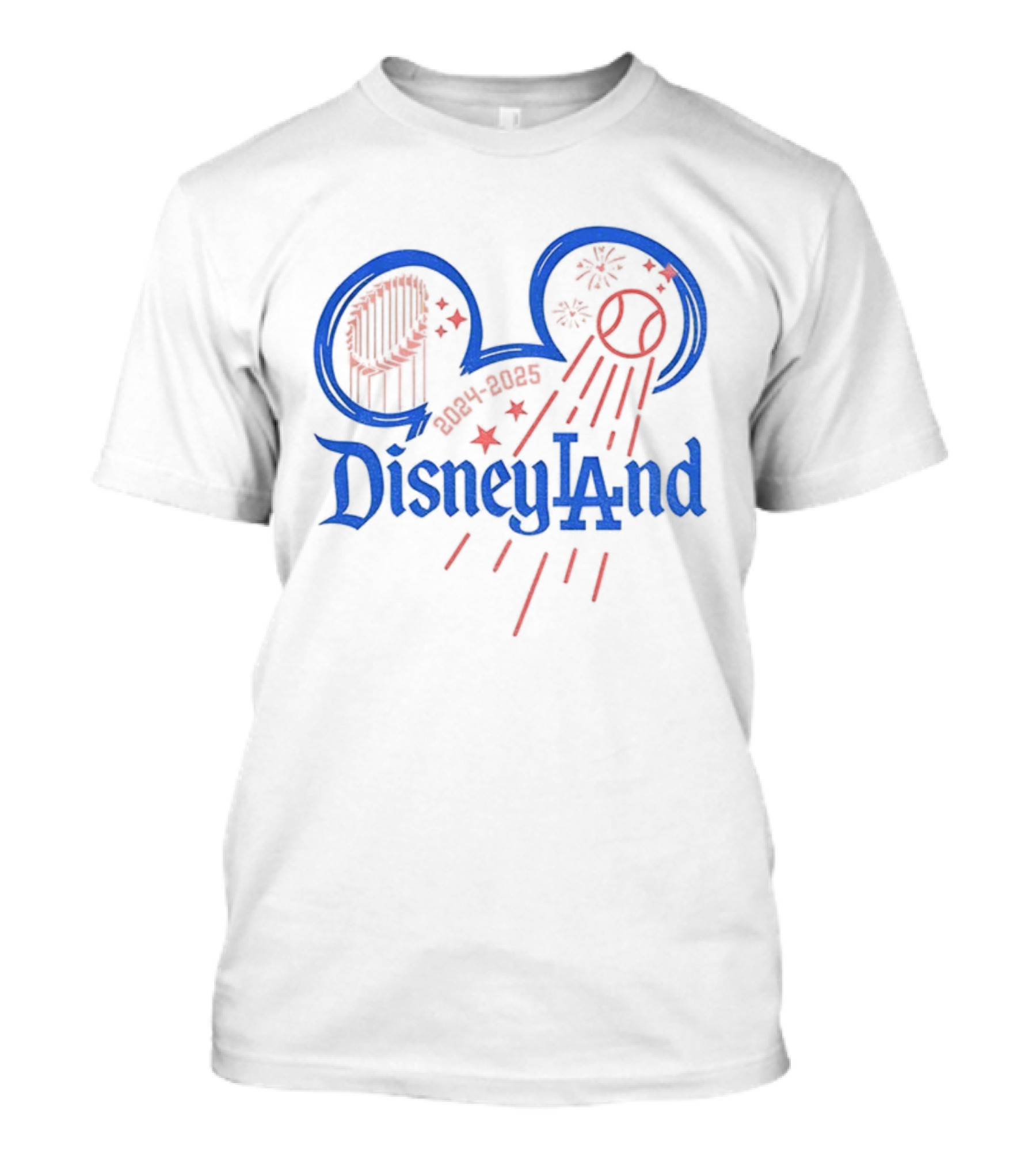 Disneyland Los Angeles Dodgers Baseball Champions Back 2 Back 2024-2025 T-Shirt