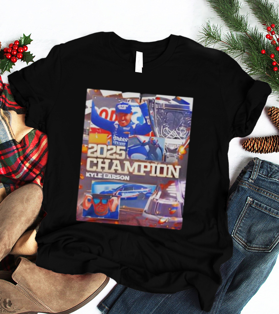 2025 Champion Kyle Larson NASCAR Cup Series Win Racing Victory T-Shirt
