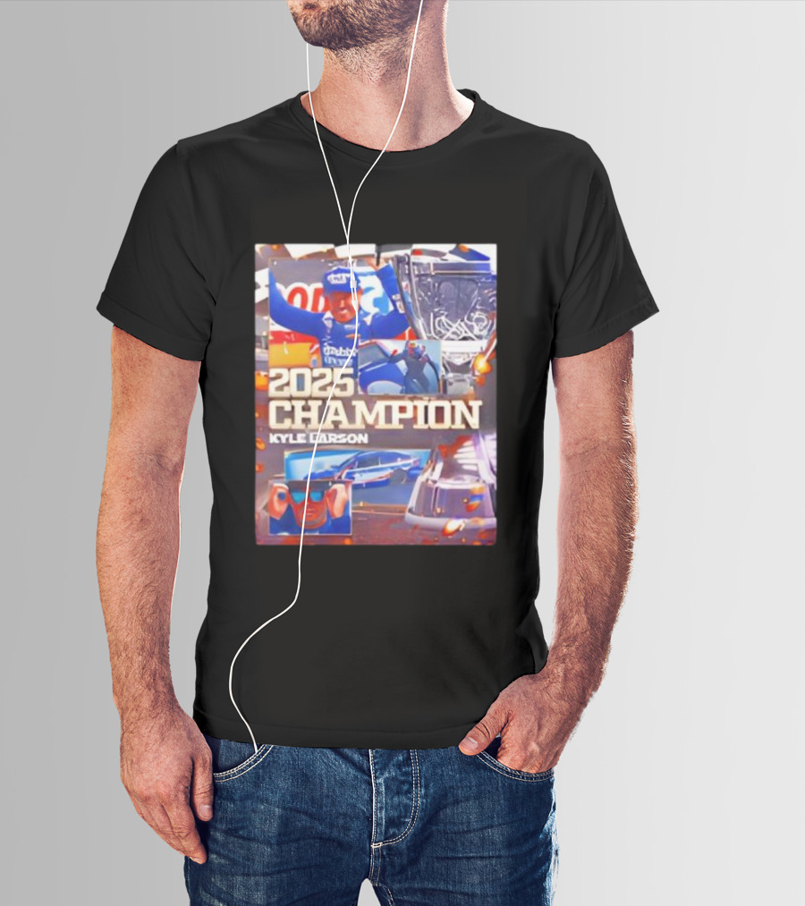 2025 Champion Kyle Larson NASCAR Cup Series Win Racing Victory T-Shirt