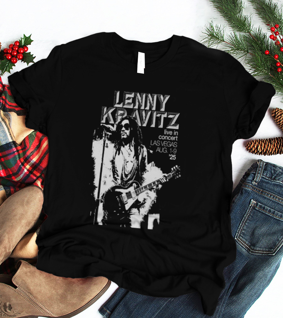 Lenny Kravitz Live In Concert Las Vegas Aug 10 2025 Tour T-Shirt
