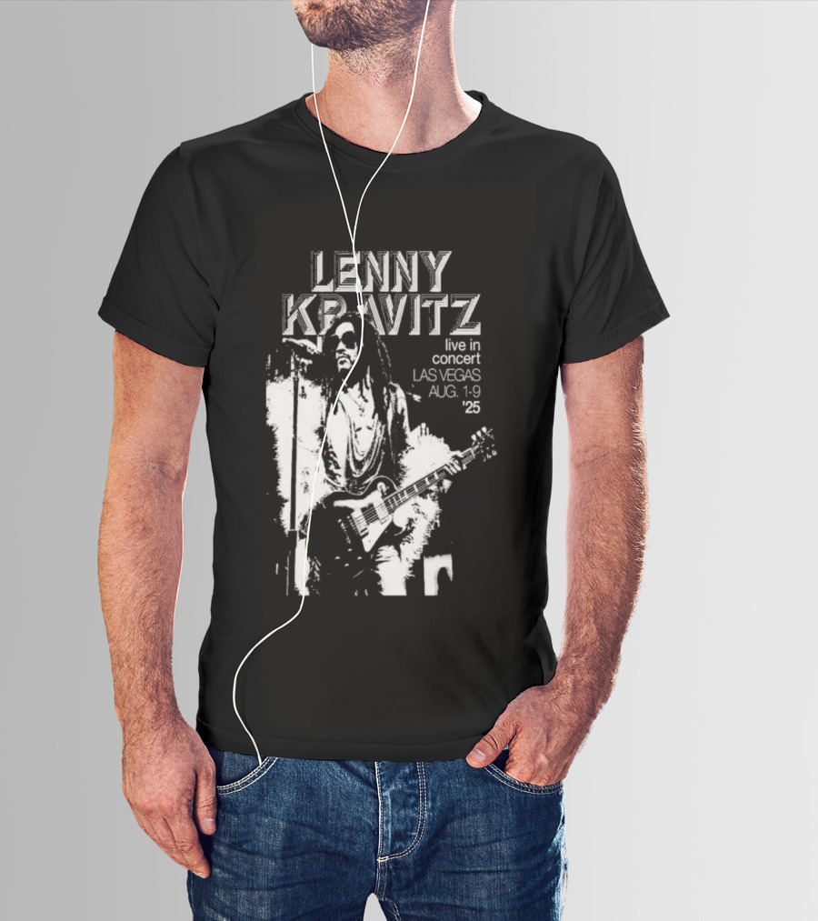 Lenny Kravitz Live In Concert Las Vegas Aug 10 2025 Tour T-Shirt