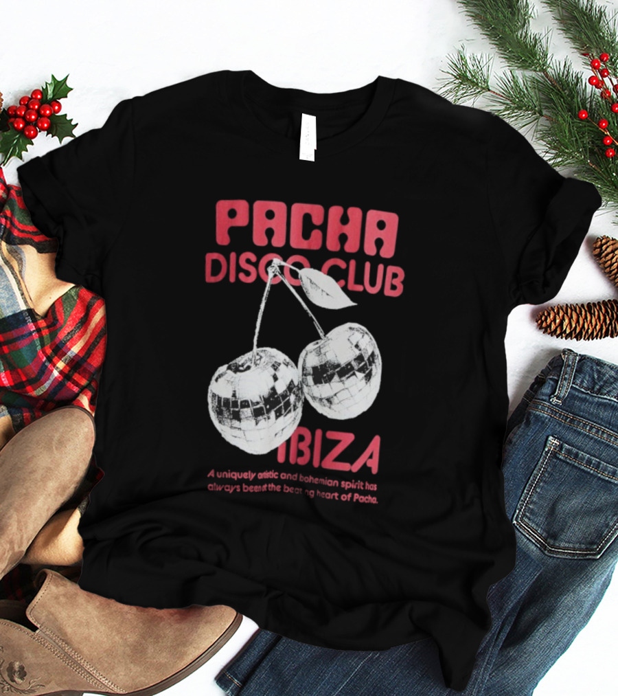 Pacha Disco Club Ibiza Cherry Mirror Balls Unique Vibe T-Shirt
