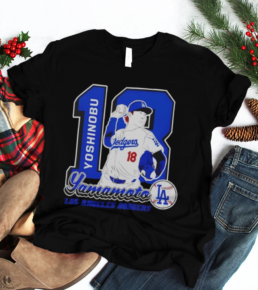 Yoshinobu Yamamoto Dodgers 18 LA Baseball 2025 T-Shirt