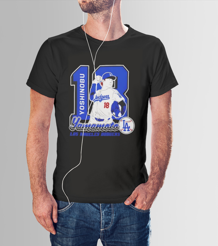 Yoshinobu Yamamoto Dodgers 18 LA Baseball 2025 T-Shirt