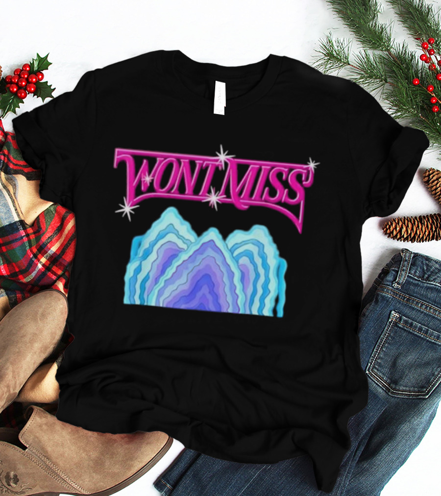 Won't Miss Blink Neon Mountain Waves T-Shirt