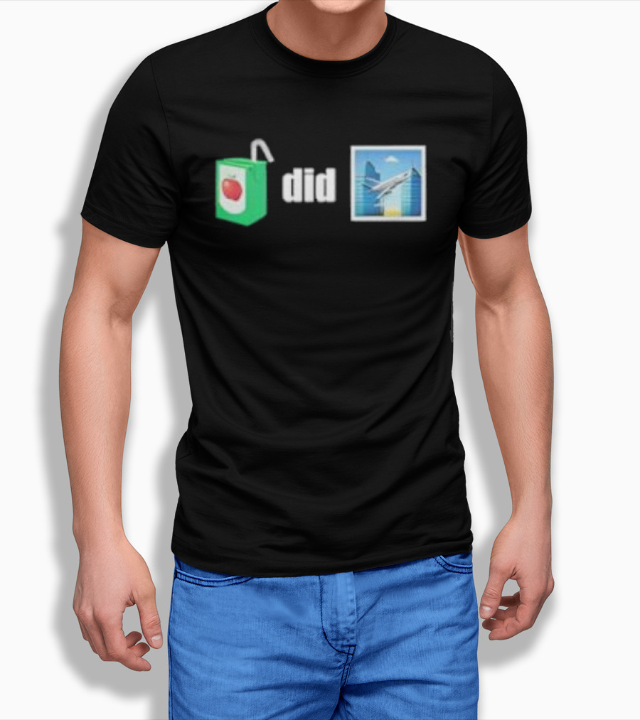 Juice Box 9-11 Airplane Twin Towers Iconic Concept T-Shirt