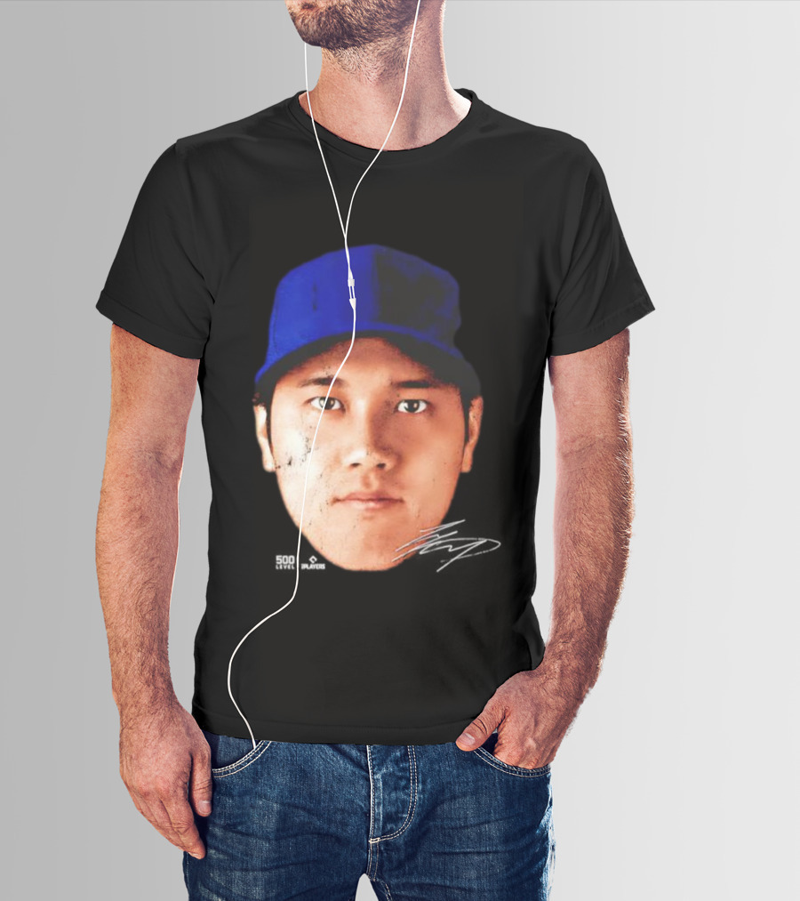 Shohei Ohtani Los Angeles Vintage Head Signature T-Shirt