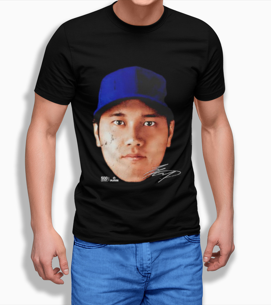 Shohei Ohtani Los Angeles Vintage Head Signature T-Shirt