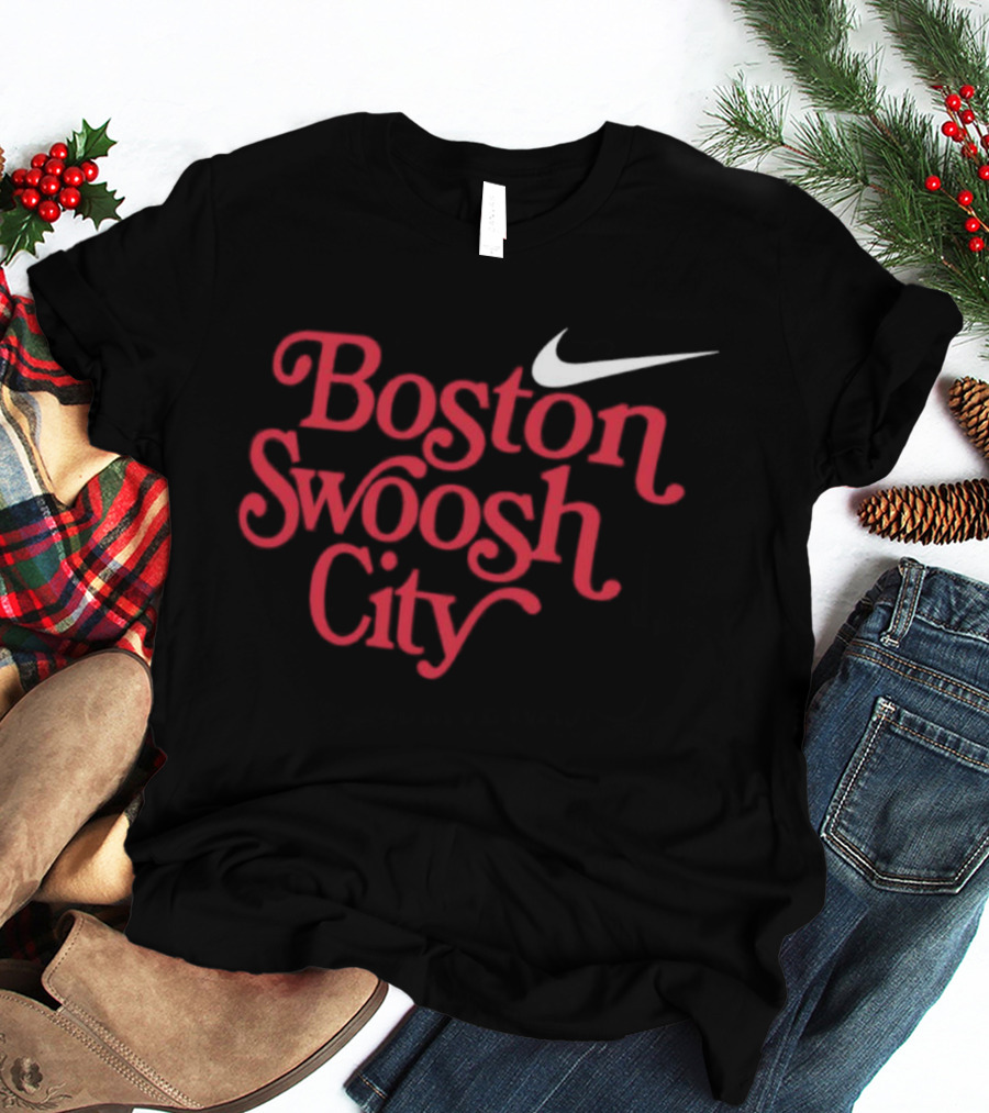 Boston Swoosh City Sportswear Iconic Nike Style T-Shirt