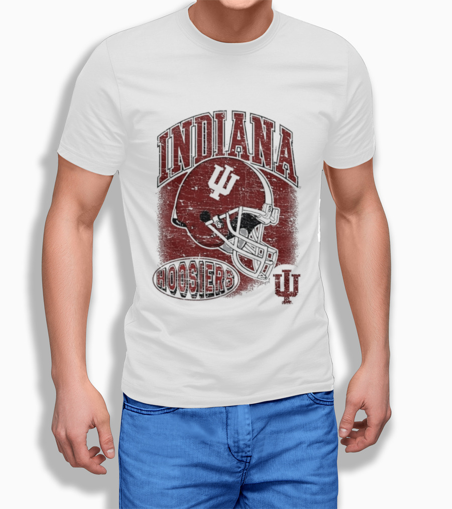 Indiana Hoosiers Vintage Helmet IU Football T-Shirt