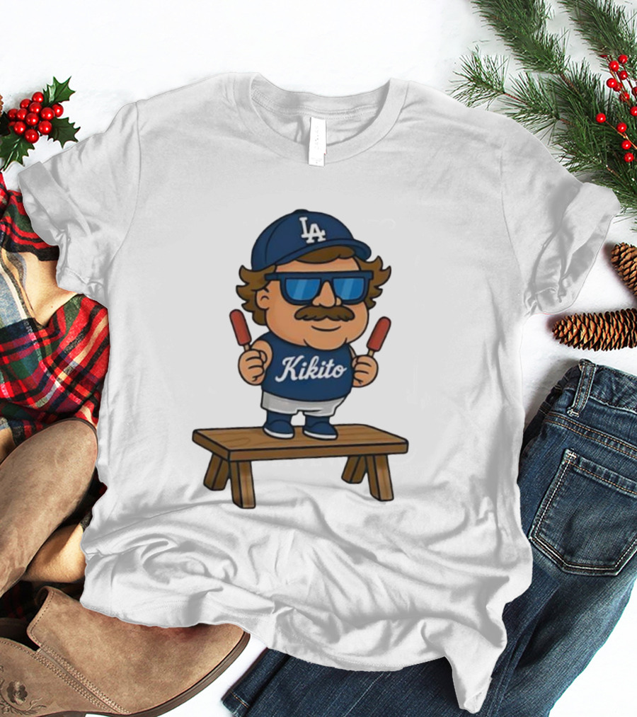 Kikito Popsicles LA Cap Character With Sunglasses And Mustache T-Shirt