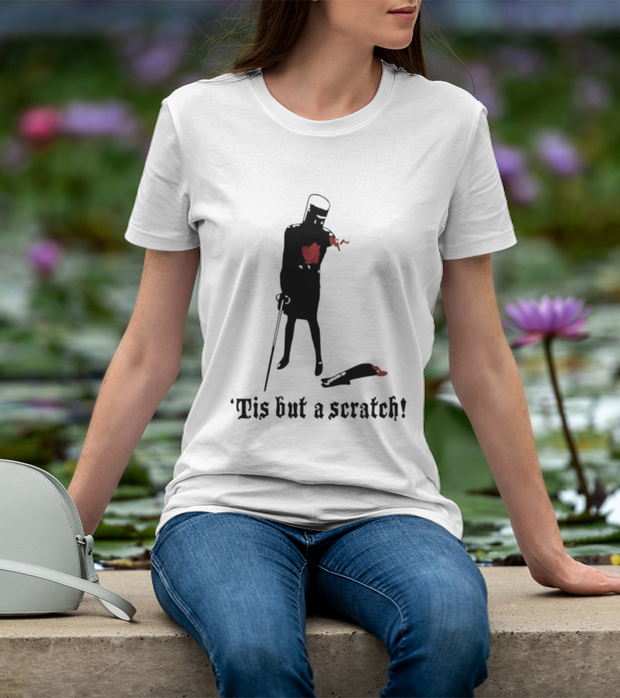 Monty Python Black Knight Tis But A Scratch Classic Quote T-Shirt